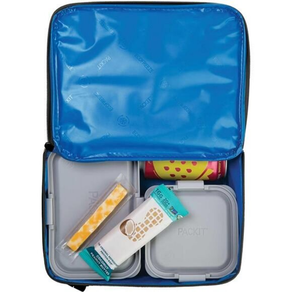 Freezable Lunch Bag Foldable Insulated Reusable Tote with Pocket Handle - Picture 6 of 7